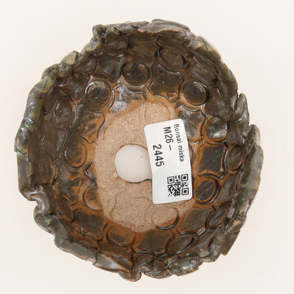 Ceramic Shell  10.5 x 10 x 7.5 cm, brown-green