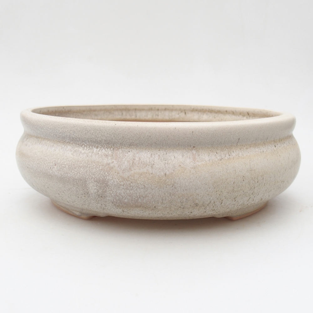 Ceramic bonsai bowl 24 x 24 x 8 cm, colour beige