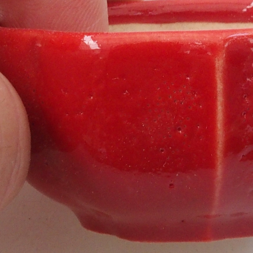 Mini bonsai bowl 6 x 5,5 x 2,5 cm, color red