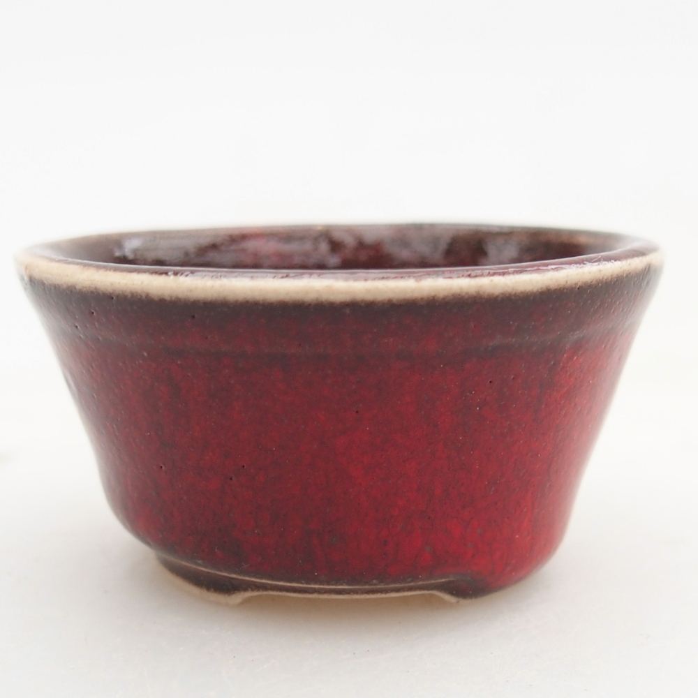 Mini bonsai bowl 4,5 x 4,5 x 2,5 cm, colour red