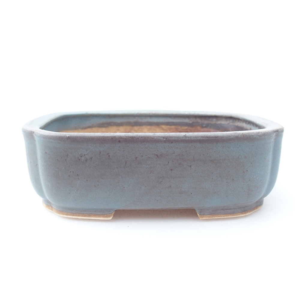 Ceramic bonsai bowl 13,5 x 12 x 4 cm, color blue
