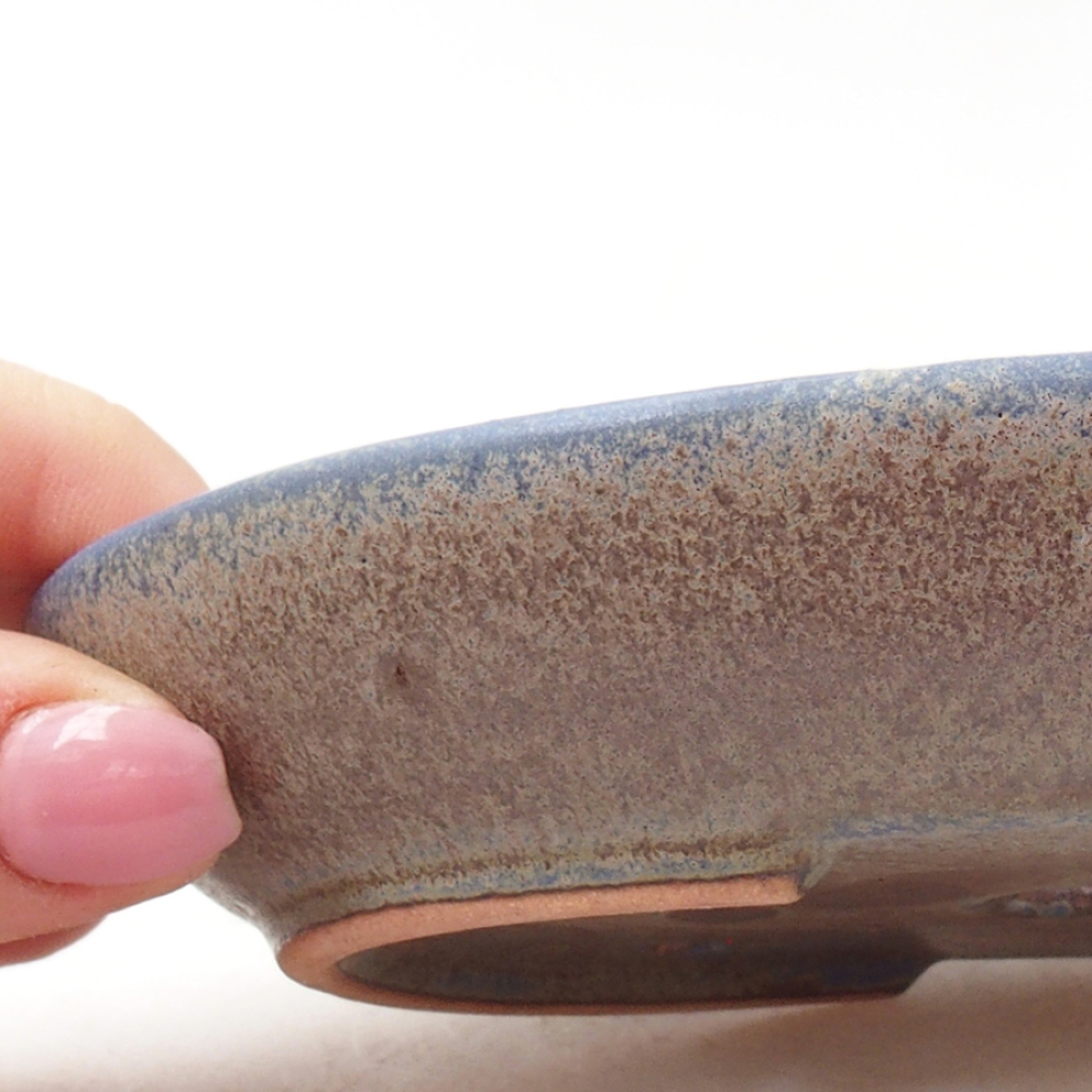 Ceramic bonsai bowl 15,5 x 11 x 3 cm, color blue