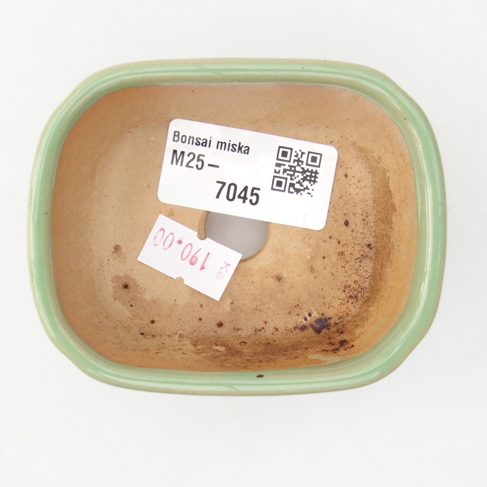 Ceramic bonsai bowl 8,5 x 7 x 3,5 cm, green