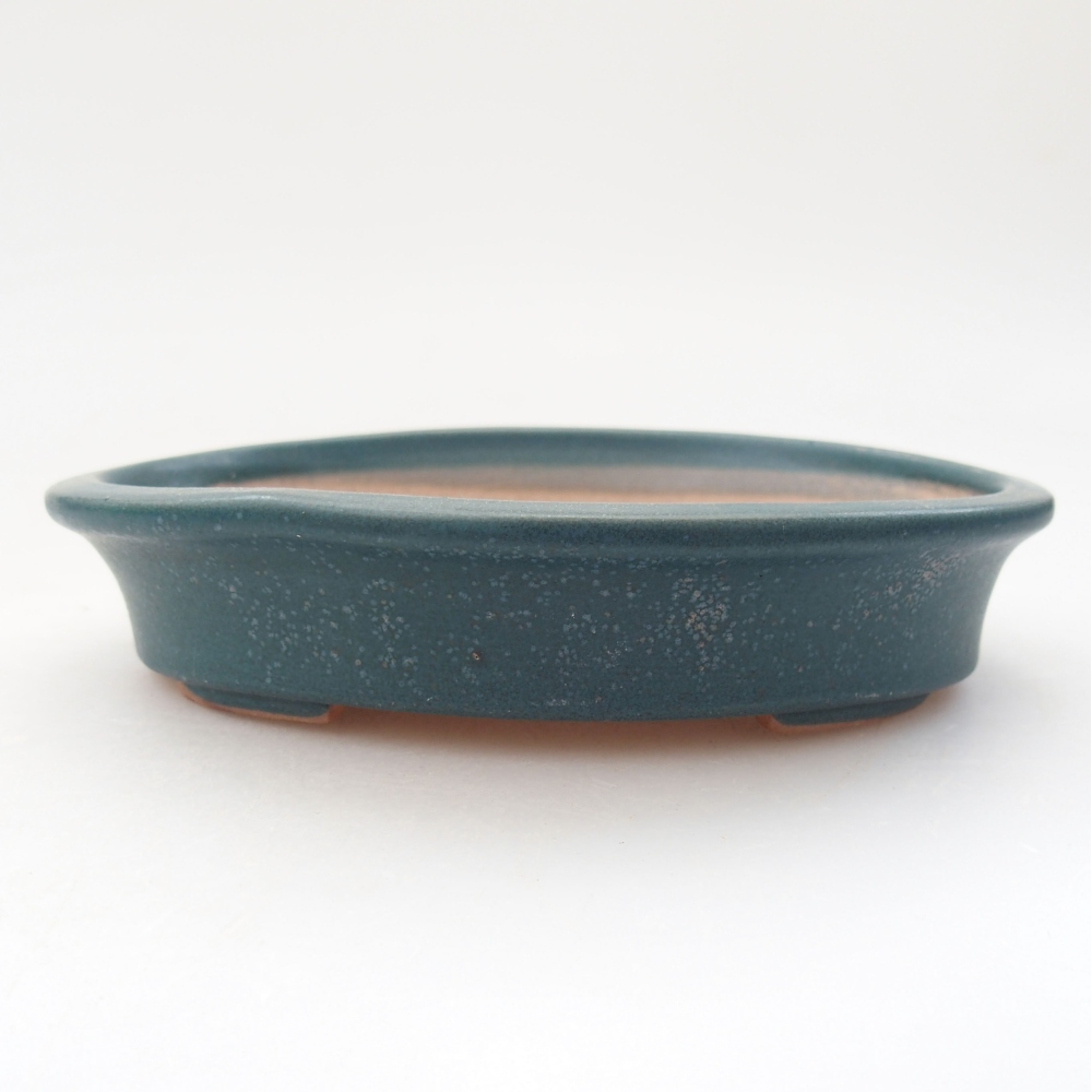 Ceramic bonsai bowl  13 x 11 x 3 cm, color blau