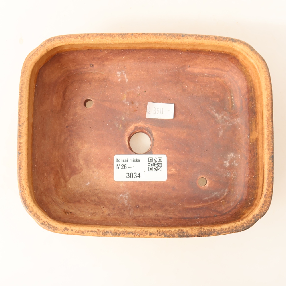 Ceramic bonsai pot, 18 x 14 x 4.5 cm, pink