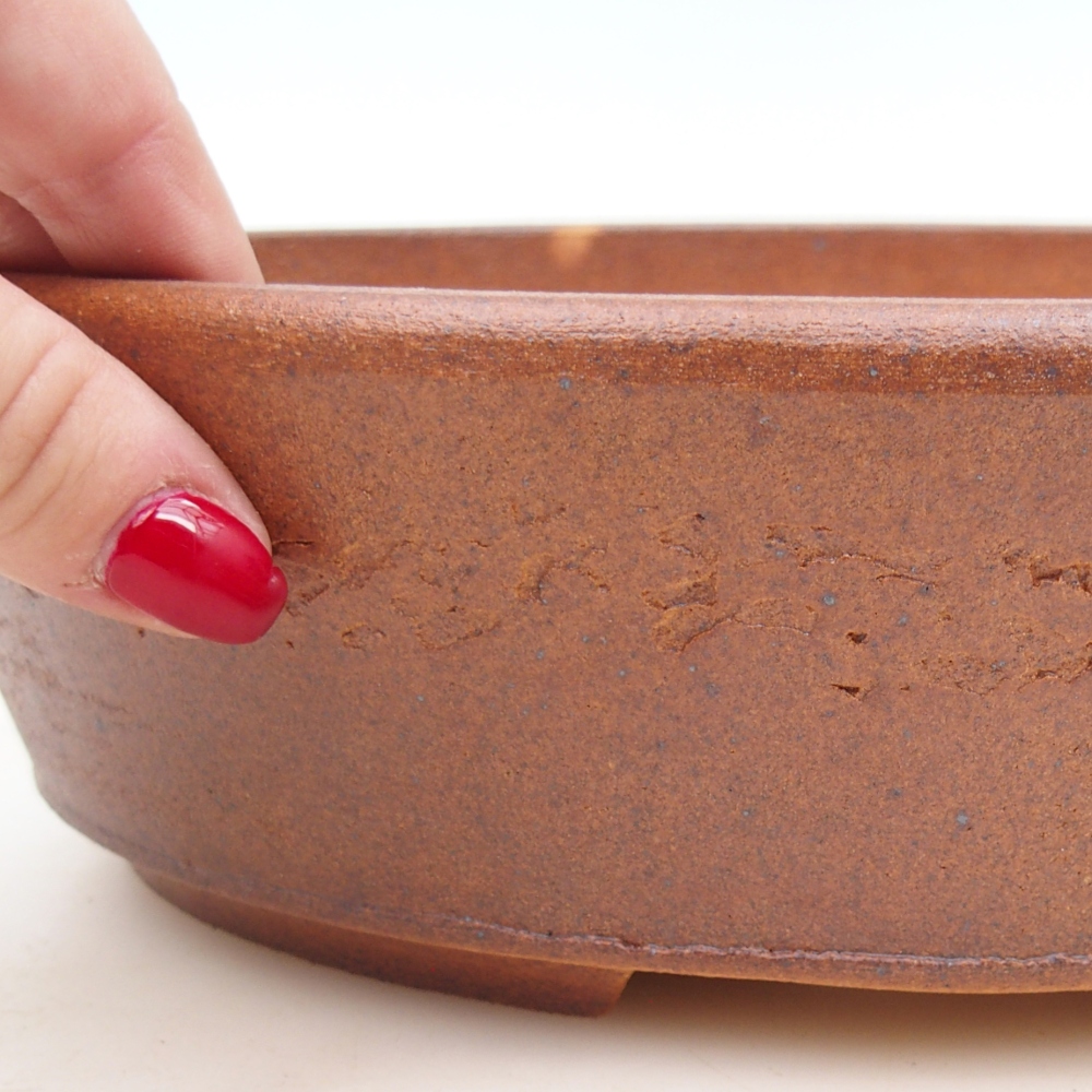 Bonsai bowl 27,5 x 21,5 x 7,5 cm , colour brown