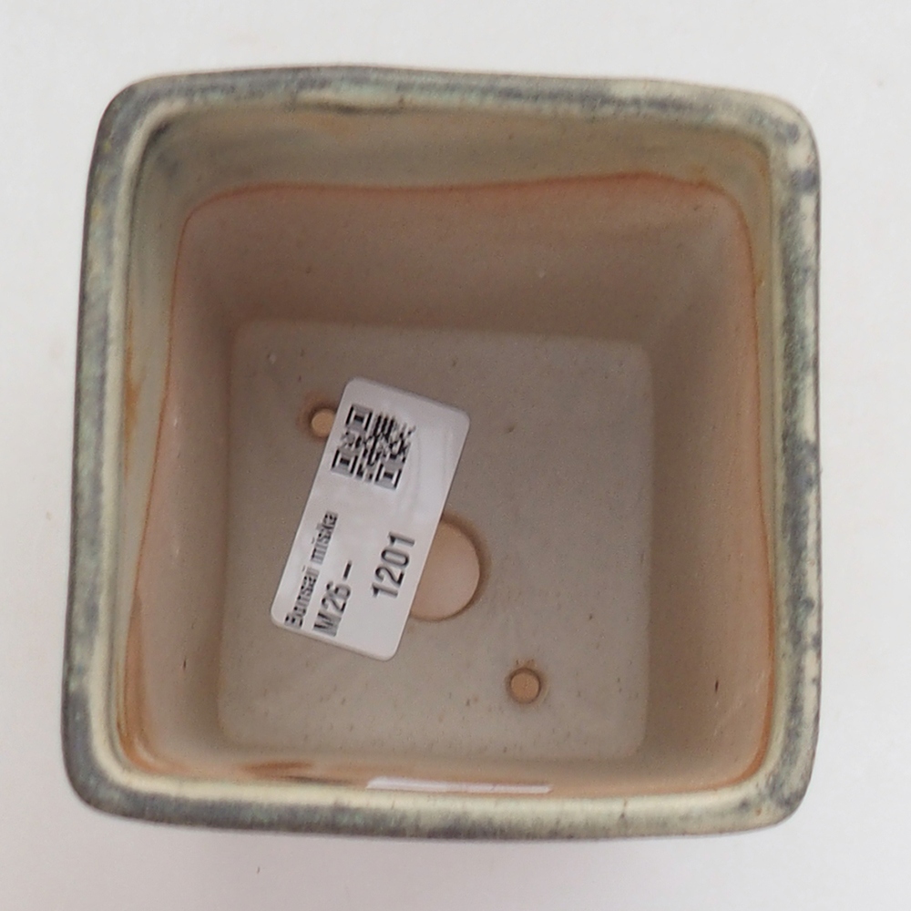 Ceramic bonsai bowl 8,5 x 8,5 x 11 cm, green