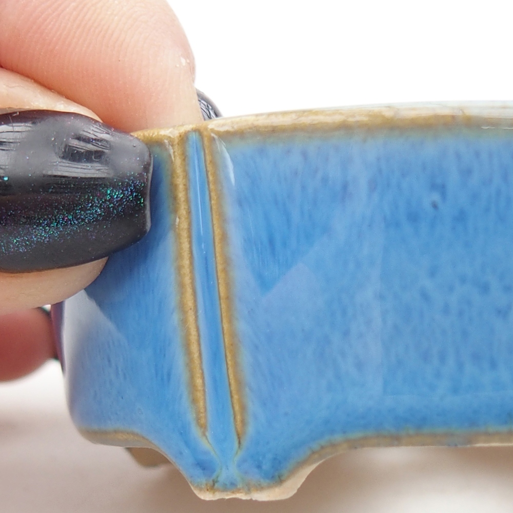 Mini bonsai bowl 6,5 x 6,5 x 2,5 cm, colour blue