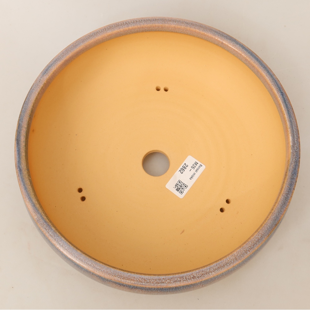 Ceramic bonsai bowl 24 x 24 x 8 cm, colour blue