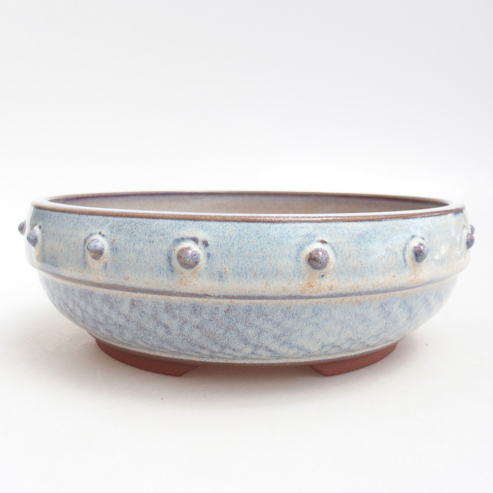 Ceramic bonsai bowl 20 x 20 x 7 cm, colour blue