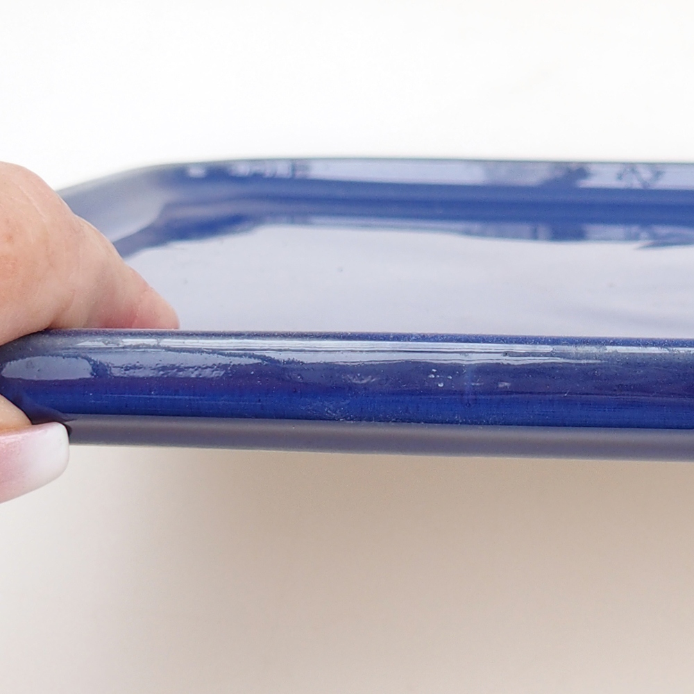 Ceramic bowl H20 - 26,5 x 20 x 1,5 cm - blue
