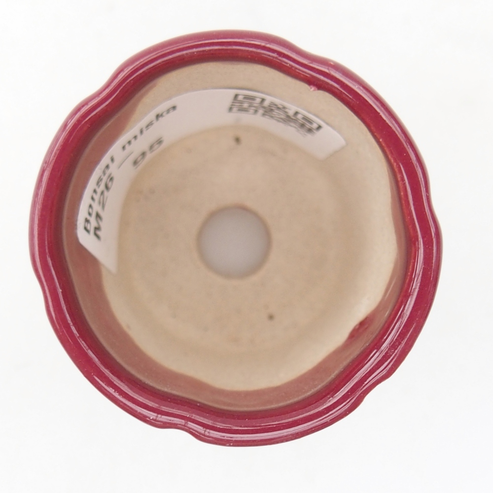 Mini bonsai bowl 4 x 4 x 4,5 cm, burgundy