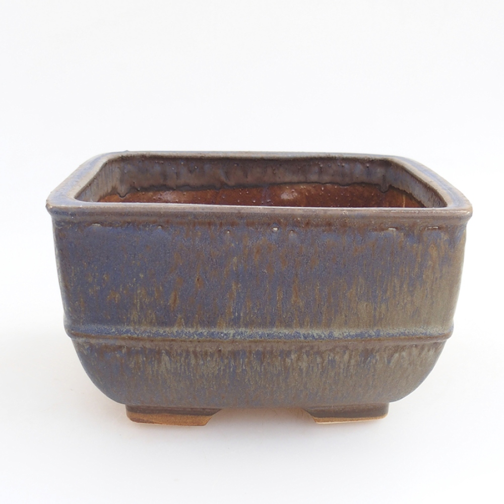 Ceramic bonsai bowl 16 x 16 x 9 cm, color blue