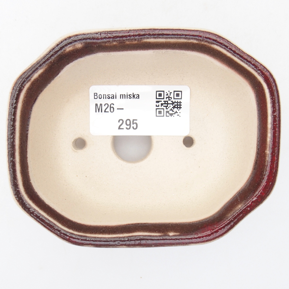 Mini bonsai bowl 9 x 7 x 3,5 cm, colour red