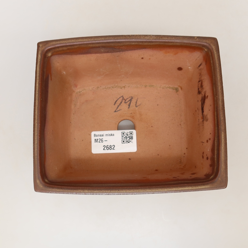Ceramic Bowl  14.5 x 12.5 x 7 cm, brown