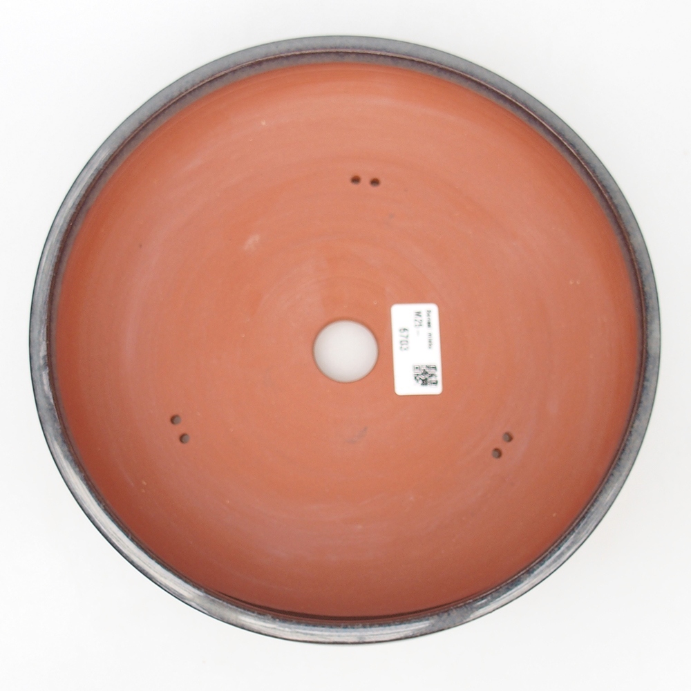 Ceramic bonsai bowl 25 x 25 x 6 cm, grey