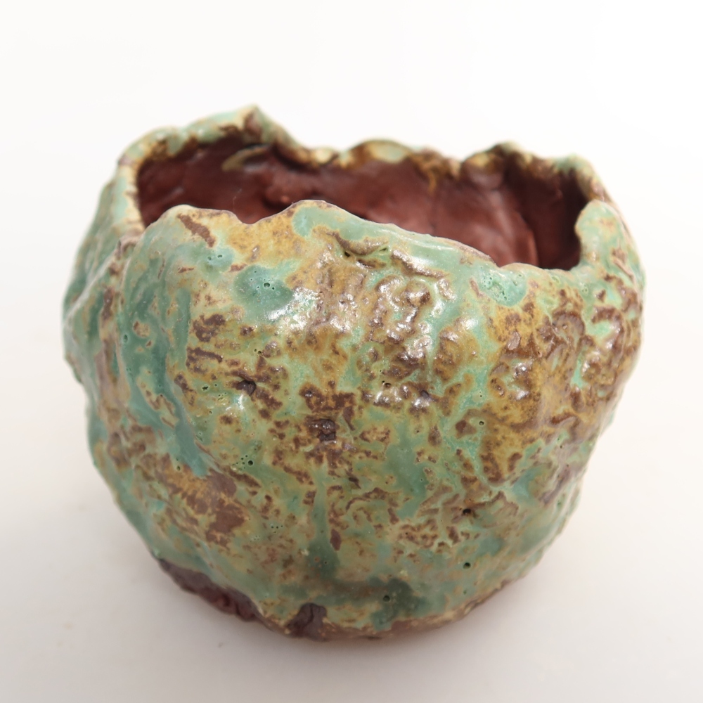 Ceramic Shell, 7.5 x 7 x 6.5 cm, green