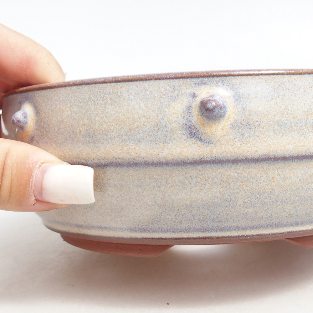 Ceramic bonsai bowl 16 x 16 x 5,5 cm, colour blue