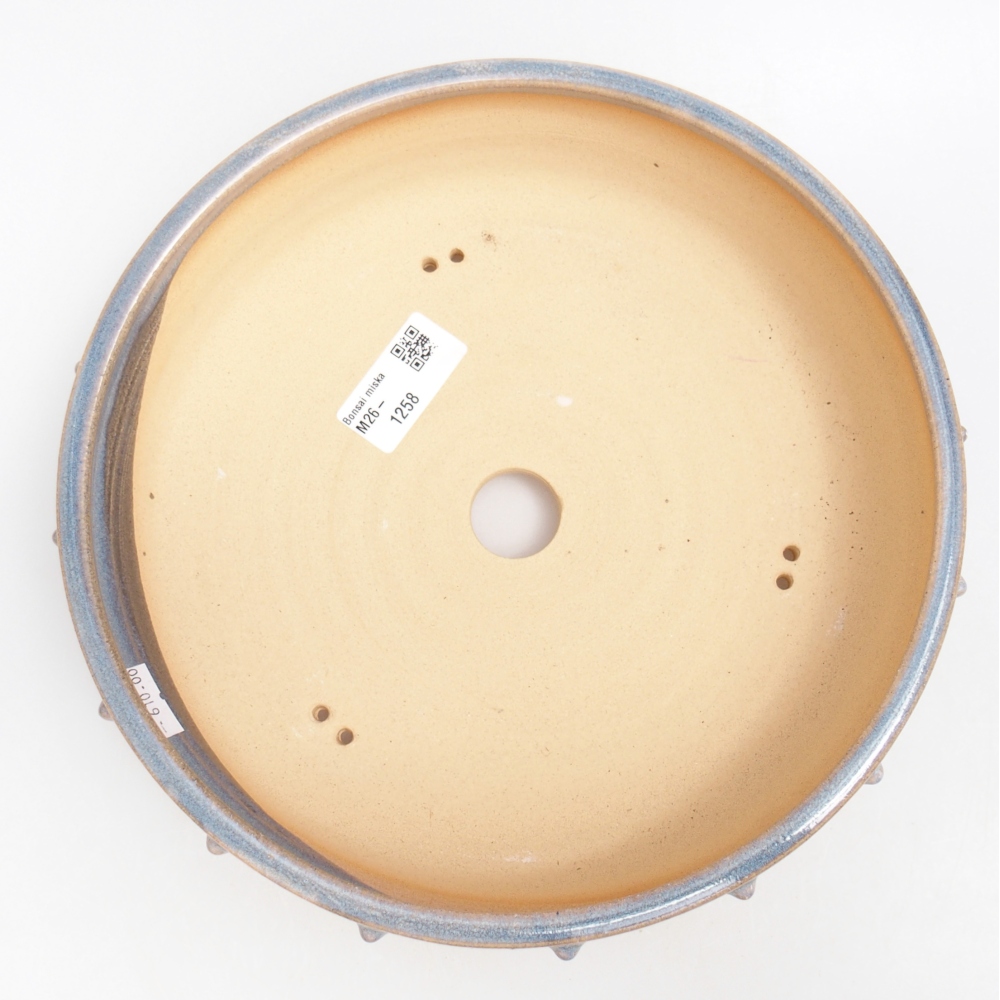 Ceramic bonsai bowl 23 x 23 x 6 cm, colour blue