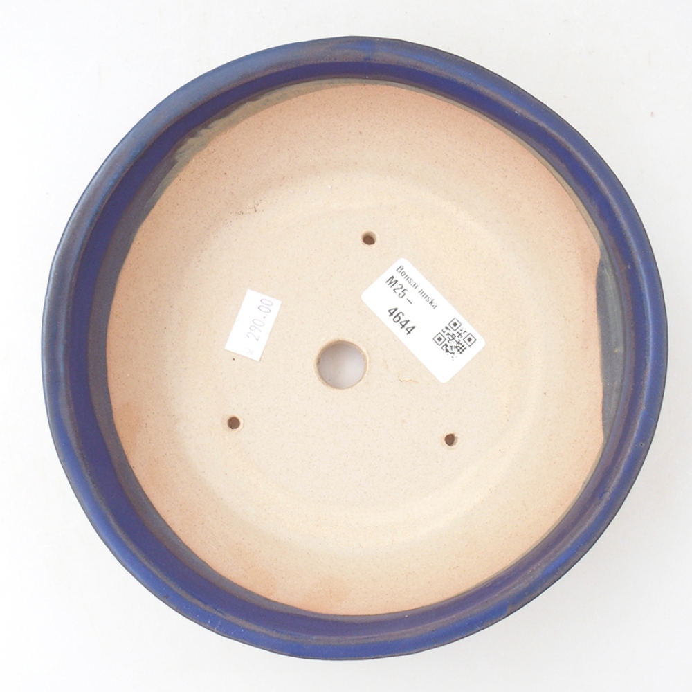 Ceramic bonsai bowl 17,5 x 17,5 x 5 cm, color blue