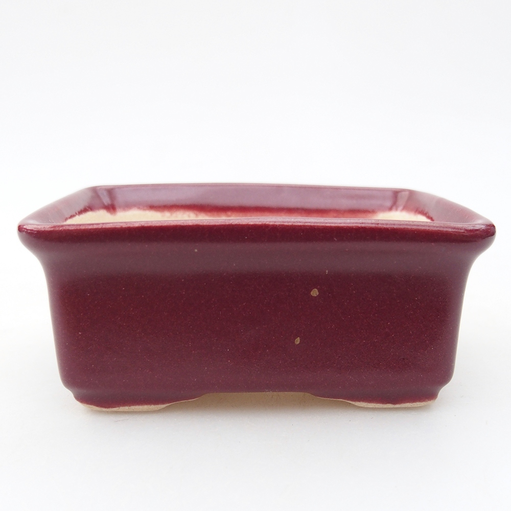Mini bonsai bowl 8 x 6,5 x 3,5 cm, burgundy