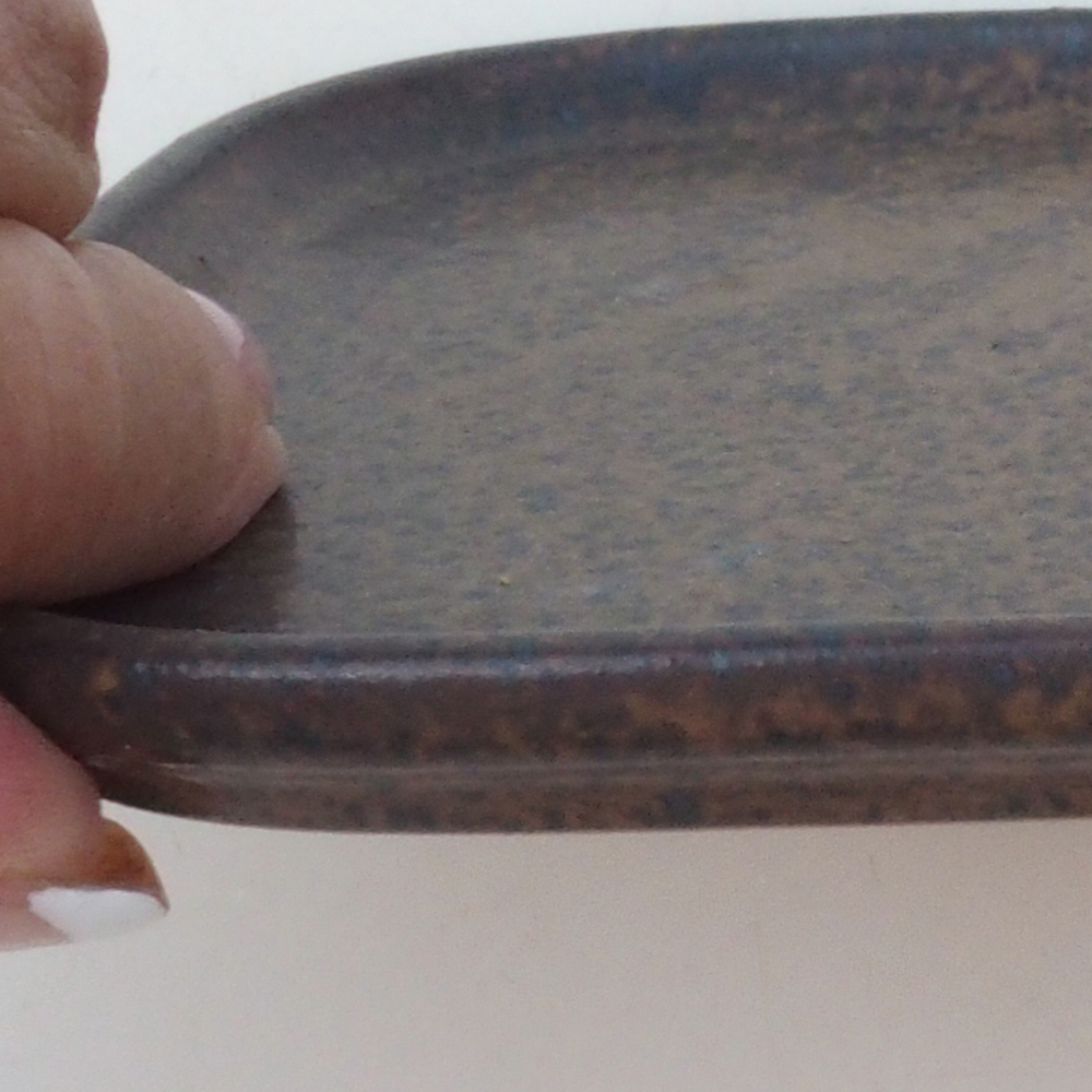 Ceramic bowl H38 -12 x 11 x 1 cm - brown