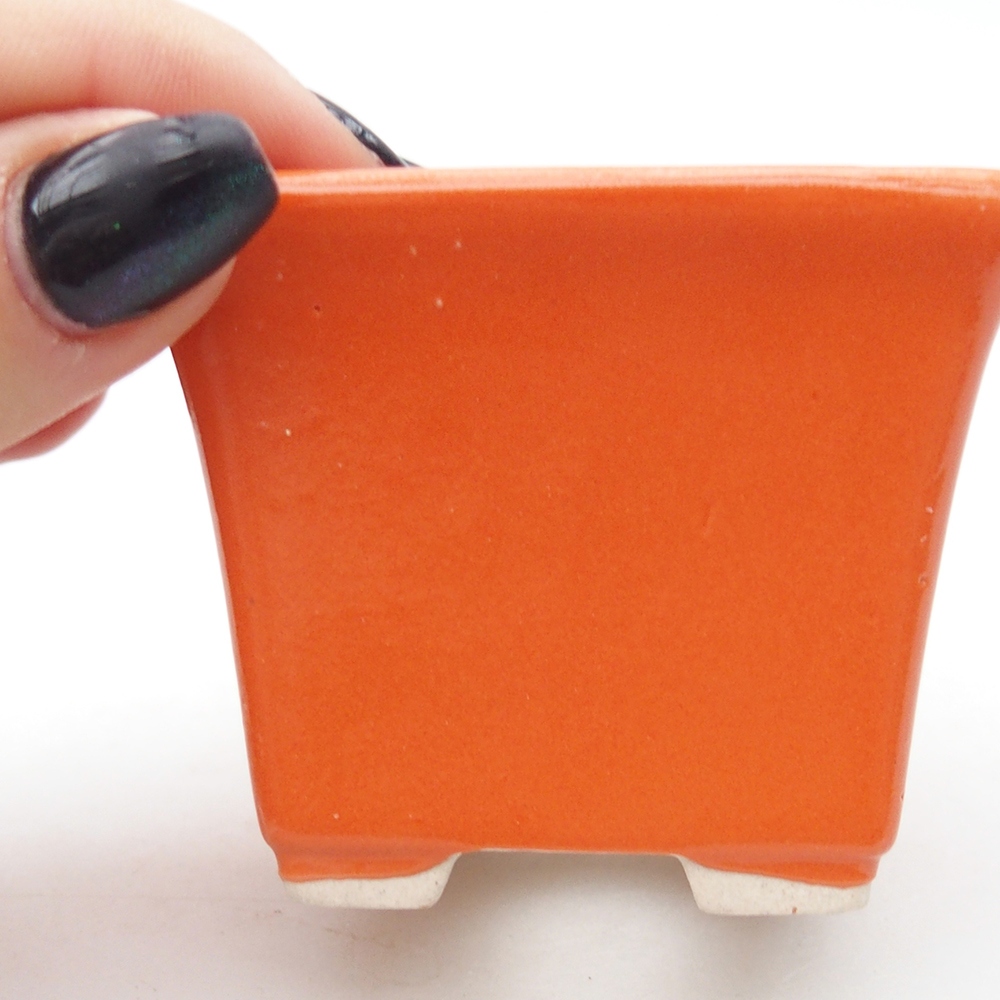 Mini bonsai bowl 6 x 6 x 5 cm, orange