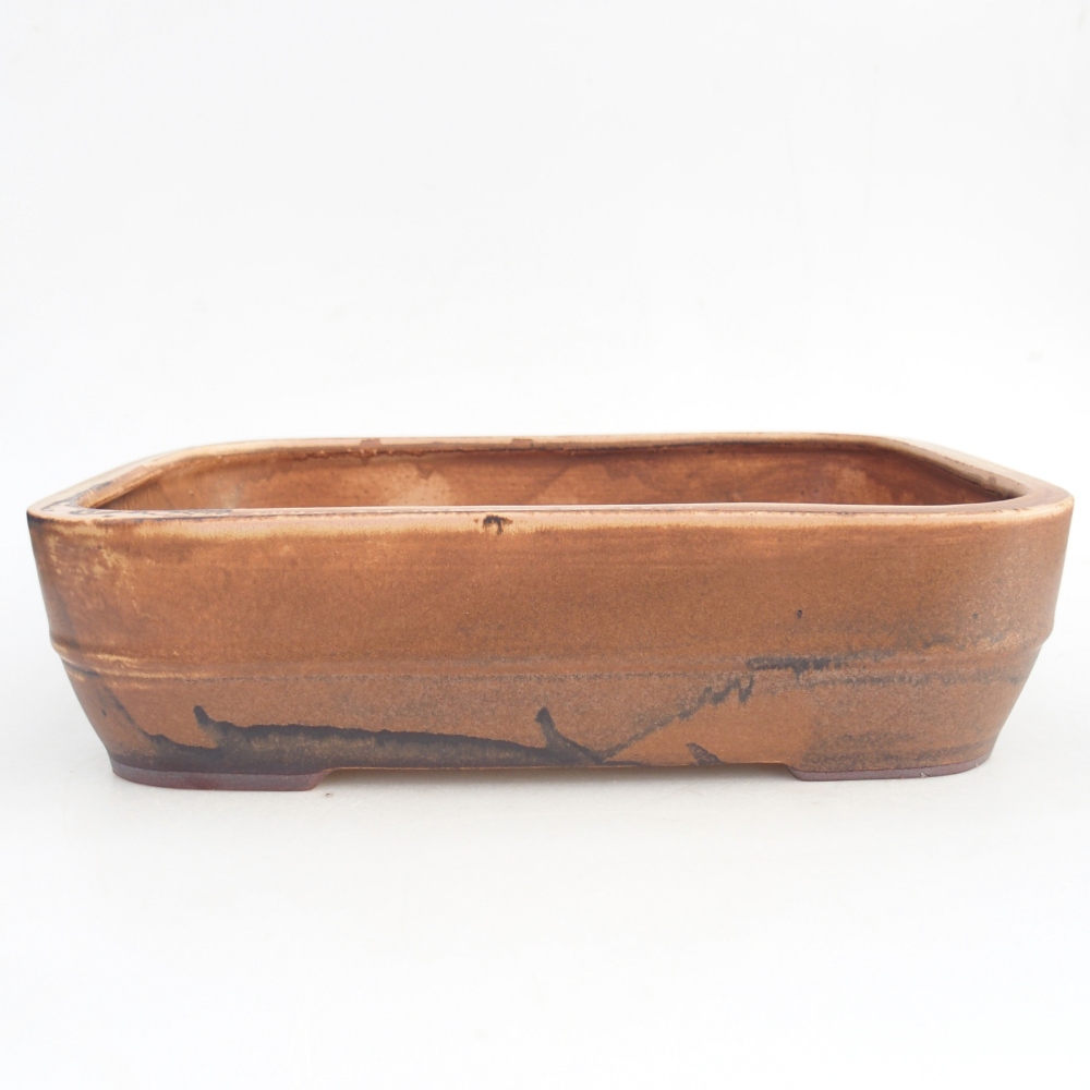 Ceramic bonsai bowl 28,5 x 21 x 7,5 cm, pink