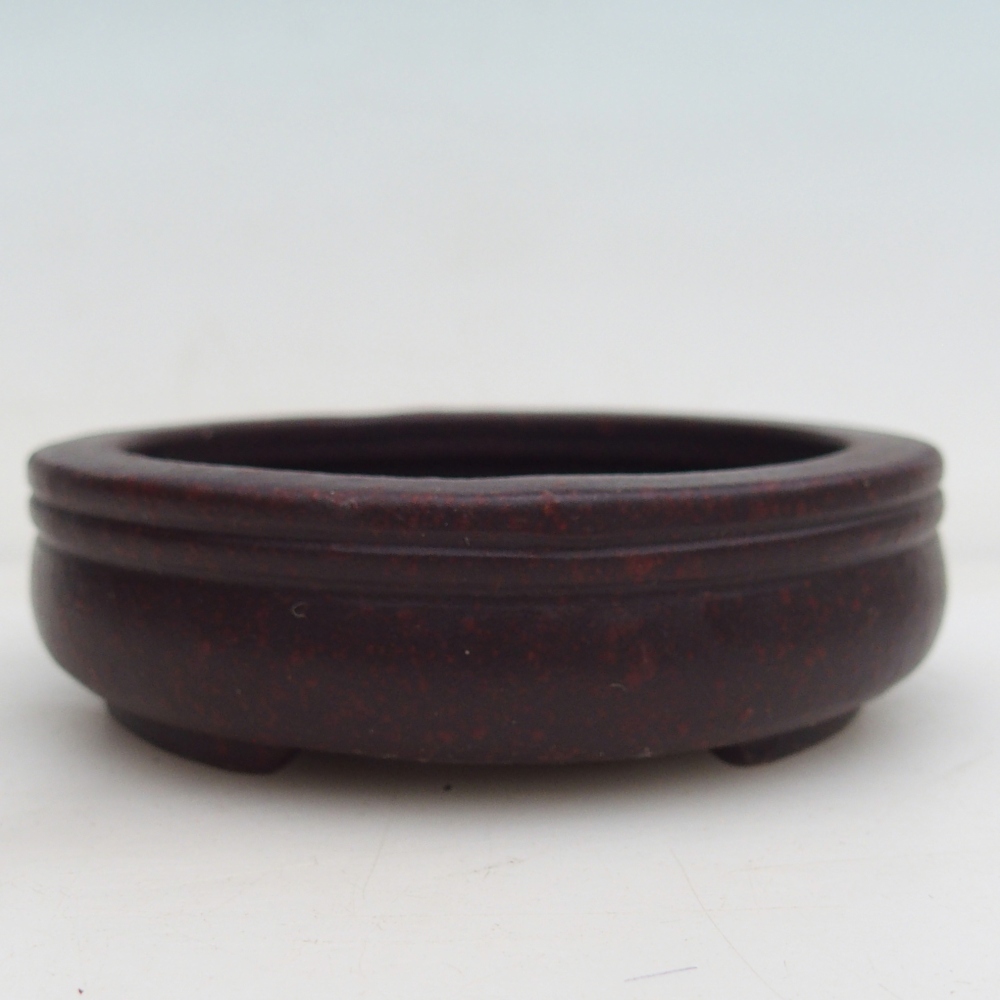 Ceramic bonsai bowl 9 x 9 x 2,5 cm, brown