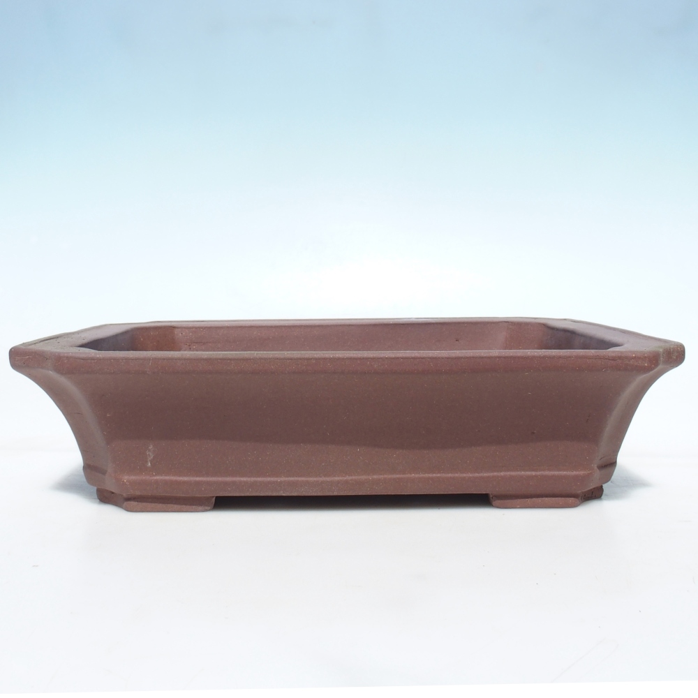 Bonsai bowl 35,5 x 29,5 x 8,5 cm - brown