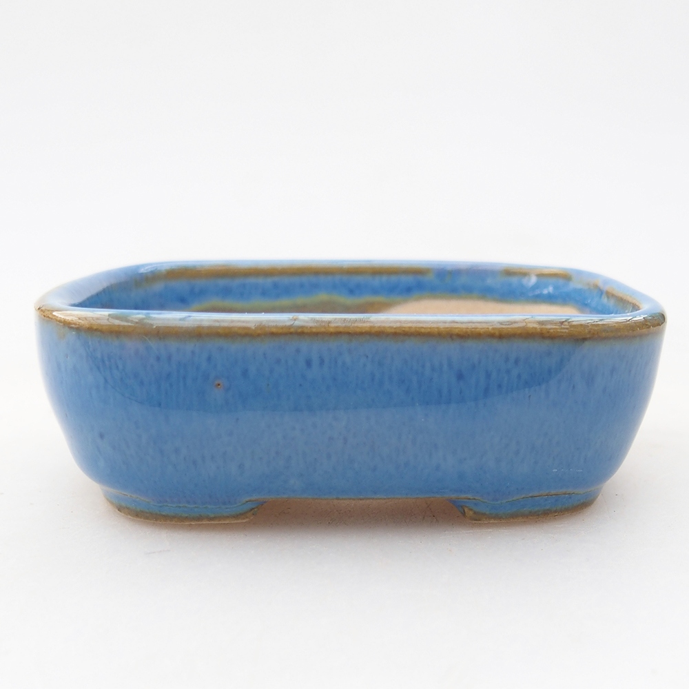 Mini bonsai bowl 7 x 6 x 2,5 cm, colour blue