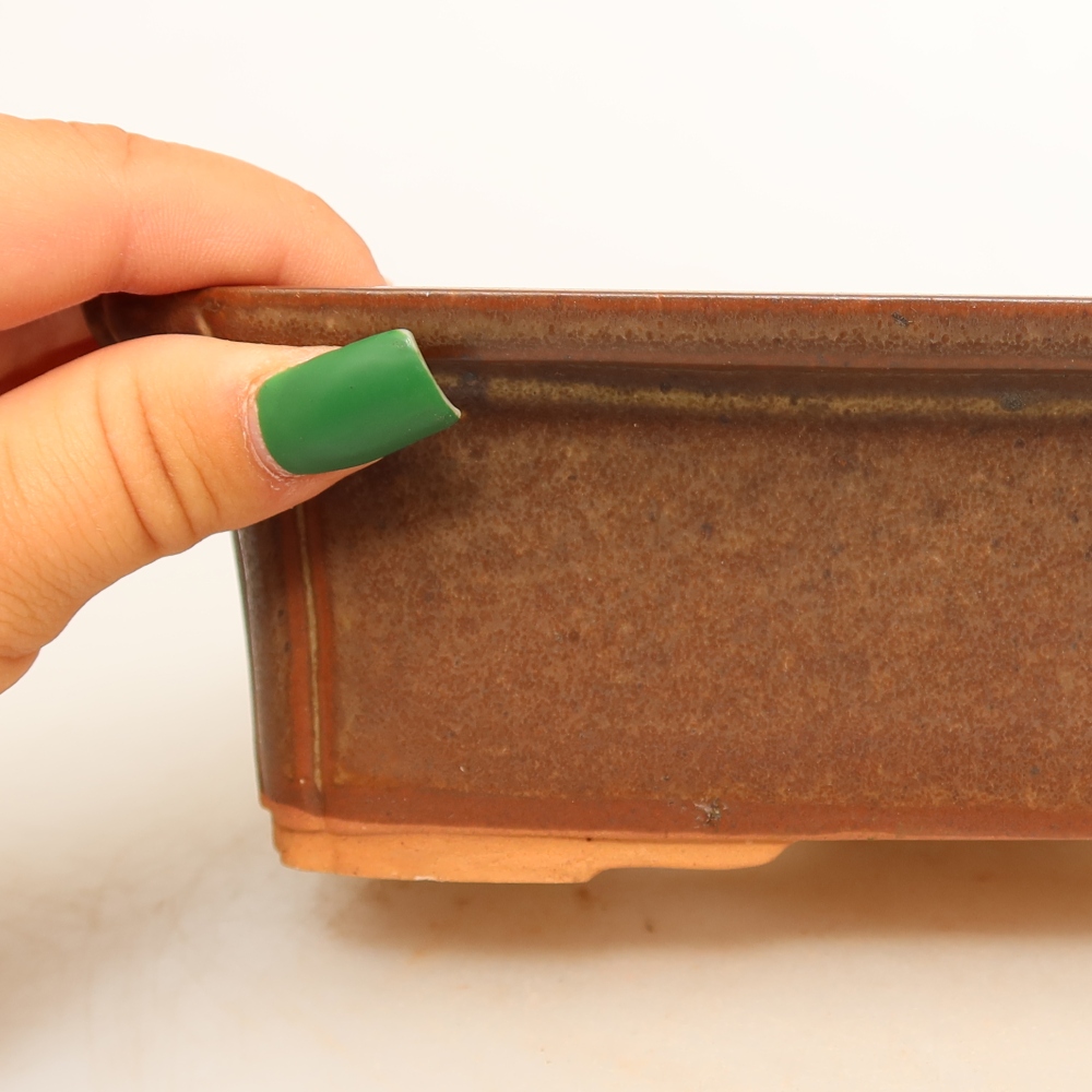 Ceramic Bowl, 20 x 15.5 x 5.5 cm, brown