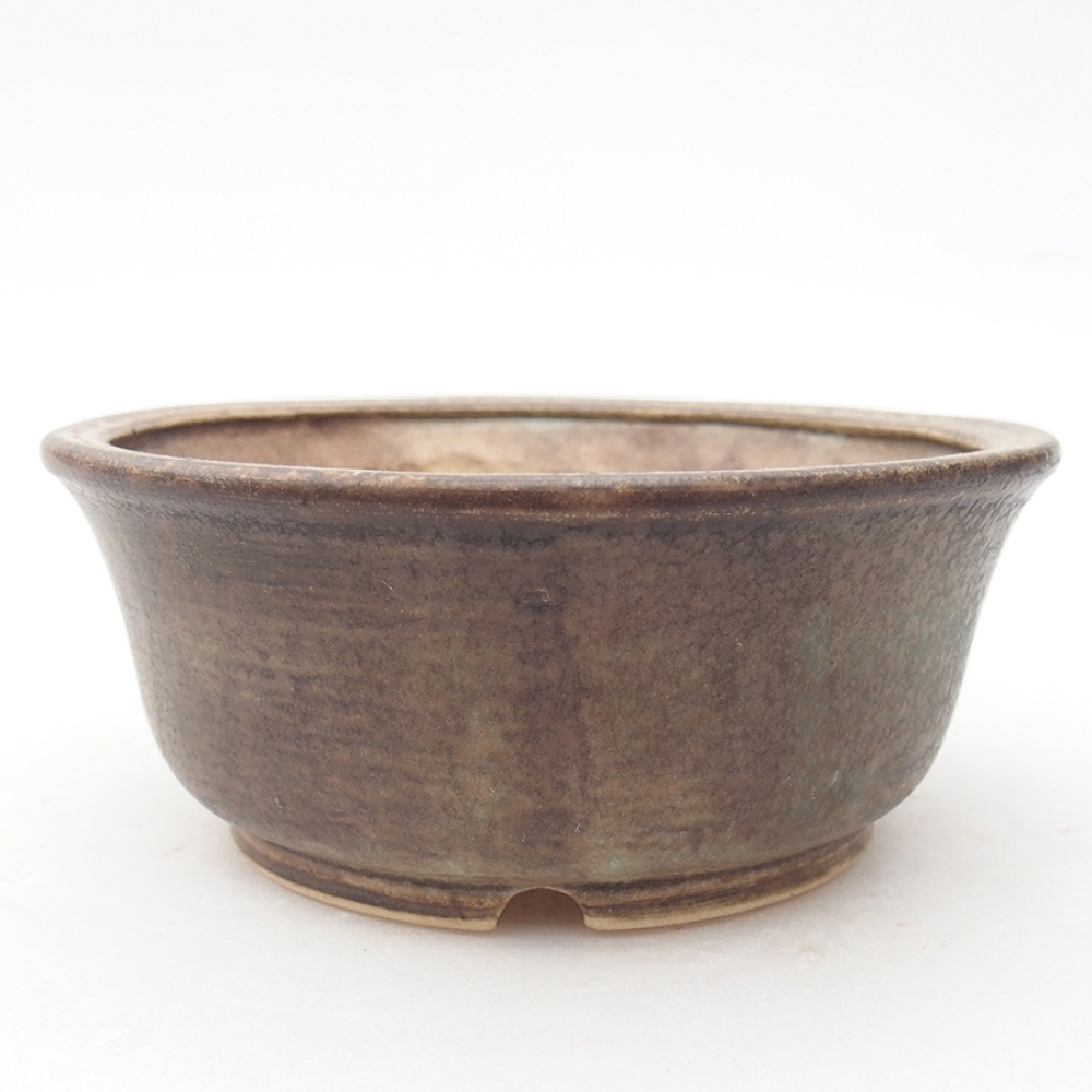 Ceramic bonsai bowl 11,5 x 11,5 x 5 cm, color green