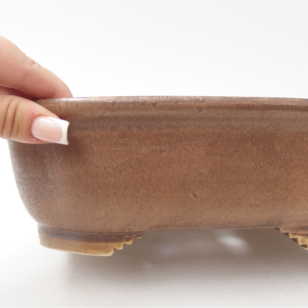 Ceramic bonsai bowl 25 x 21 x 8 cm, pink