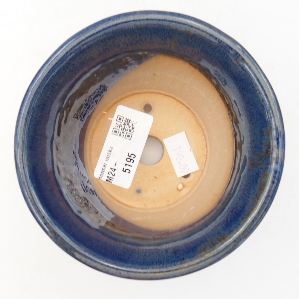 Ceramic bonsai bowl 11 x 11 x 7 cm, color blue