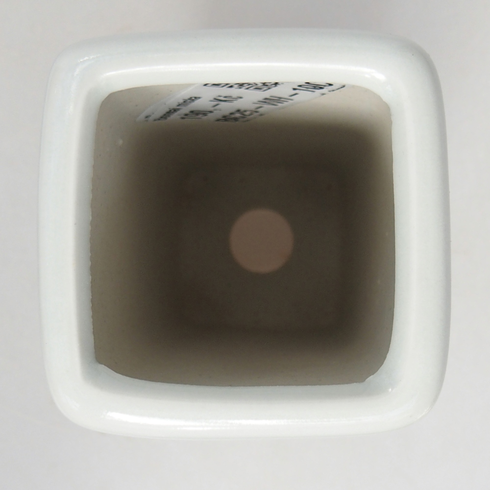 Ceramic bonsai bowl 5,5 x 5,5 x 12 cm, colour white