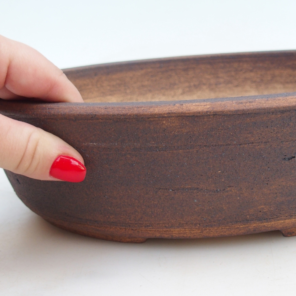 Bonsai bowl 27,5 x 21,5 x 7,5 cm , colour brown
