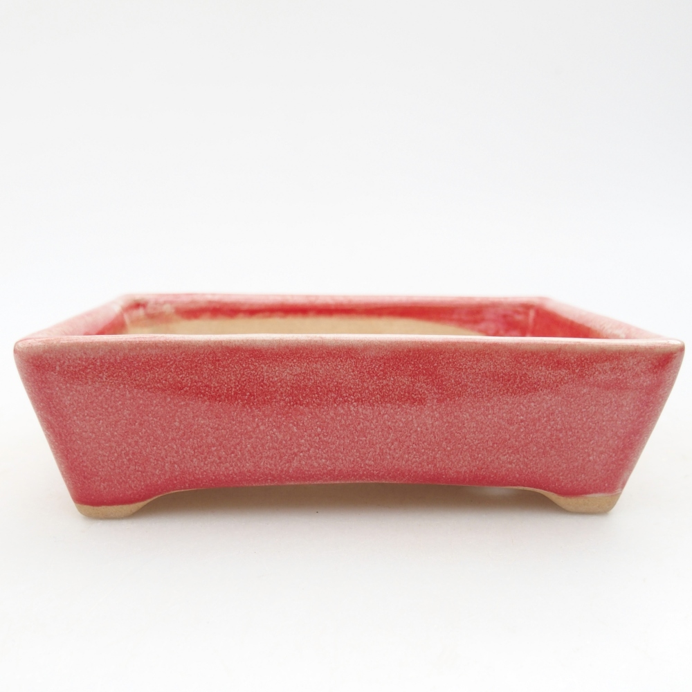 Ceramic bonsai bowl 11,5 x 9 x 3,5 cm, colour red