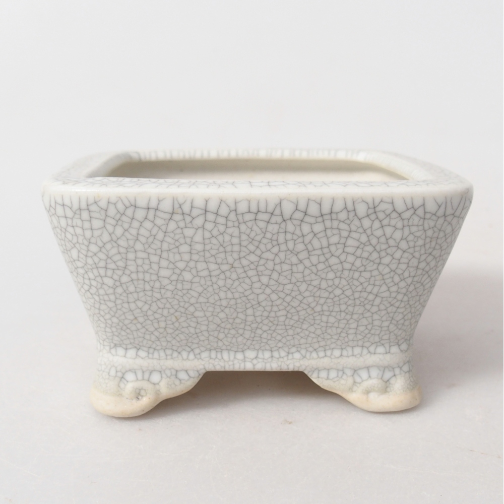 Ceramic bonsai bowl 9,5 x 9,5 x 5 cm, raku colour