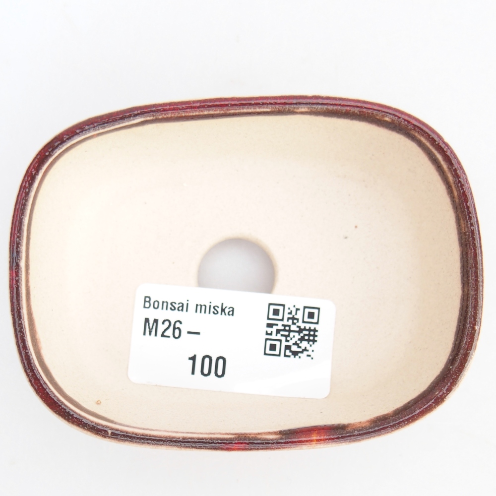 Mini bonsai bowl 6 x 6 x 2,5 cm, colour red