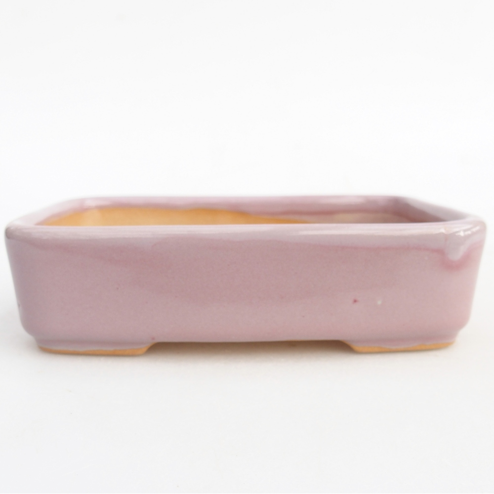 Ceramic bonsai bowl 12,5 x 9,5 x 3,5 cm, pink