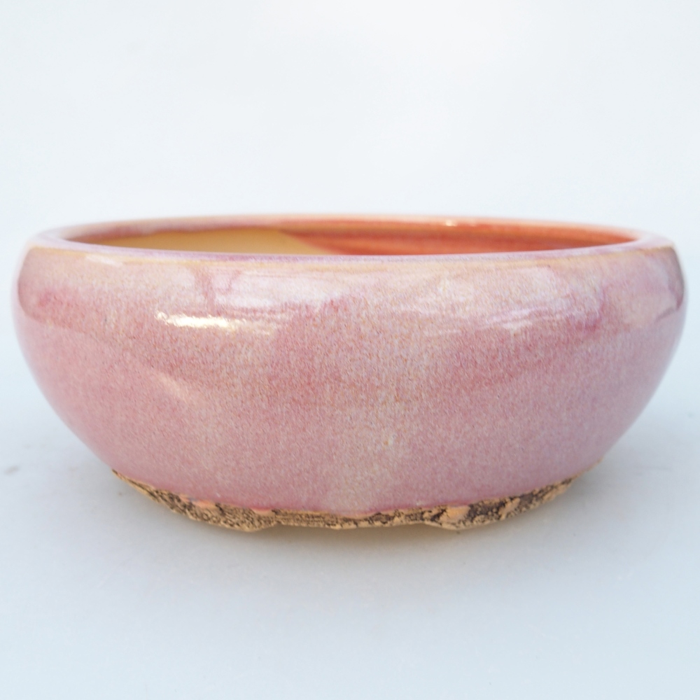 Ceramic bonsai bowl 15,5 x 15,5 x 6 cm, pink