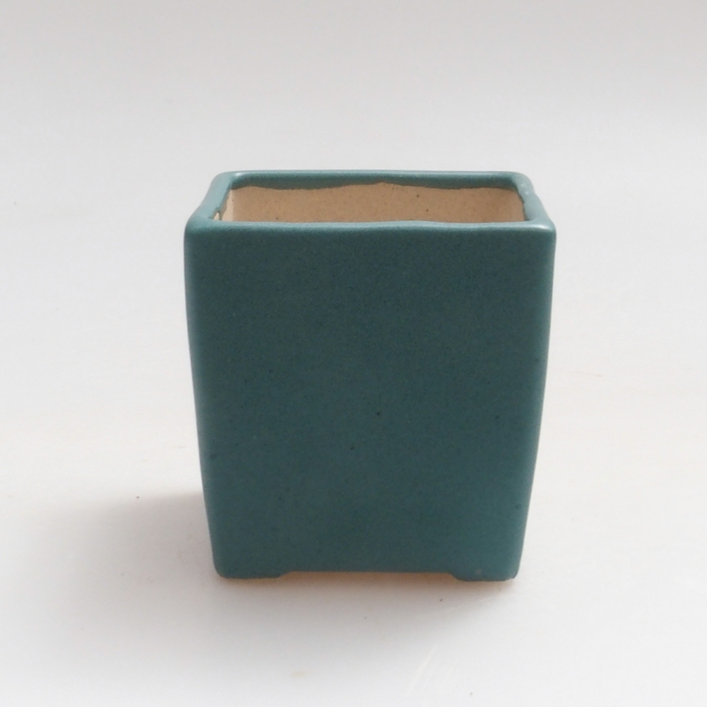 Ceramic bonsai bowl 4,5 x 4,5 x 5 cm, color blue