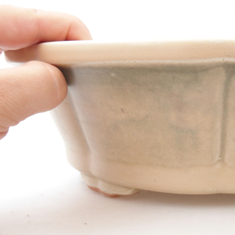 Ceramic bonsai bowl 26 x 26 x 8,5 cm, color beige