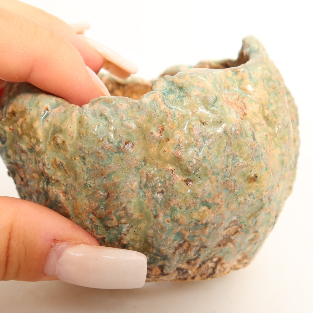 Ceramic Shell, 7.5 x 7 x 6.5 cm, green