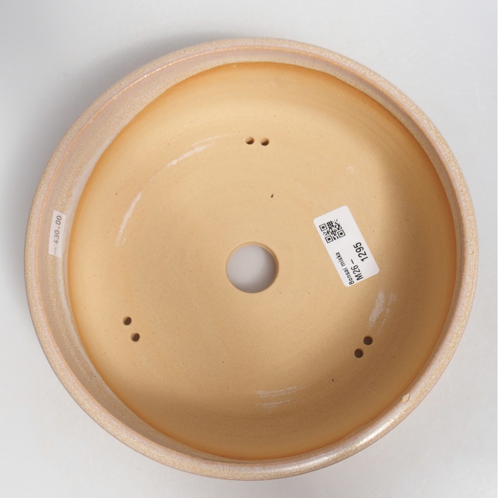 Ceramic bonsai bowl 21 x 21 x 6 cm, colour beige