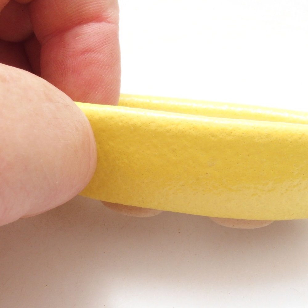 Ceramic bonsai bowl 6,5 x 3,5 x 2 cm, yellow