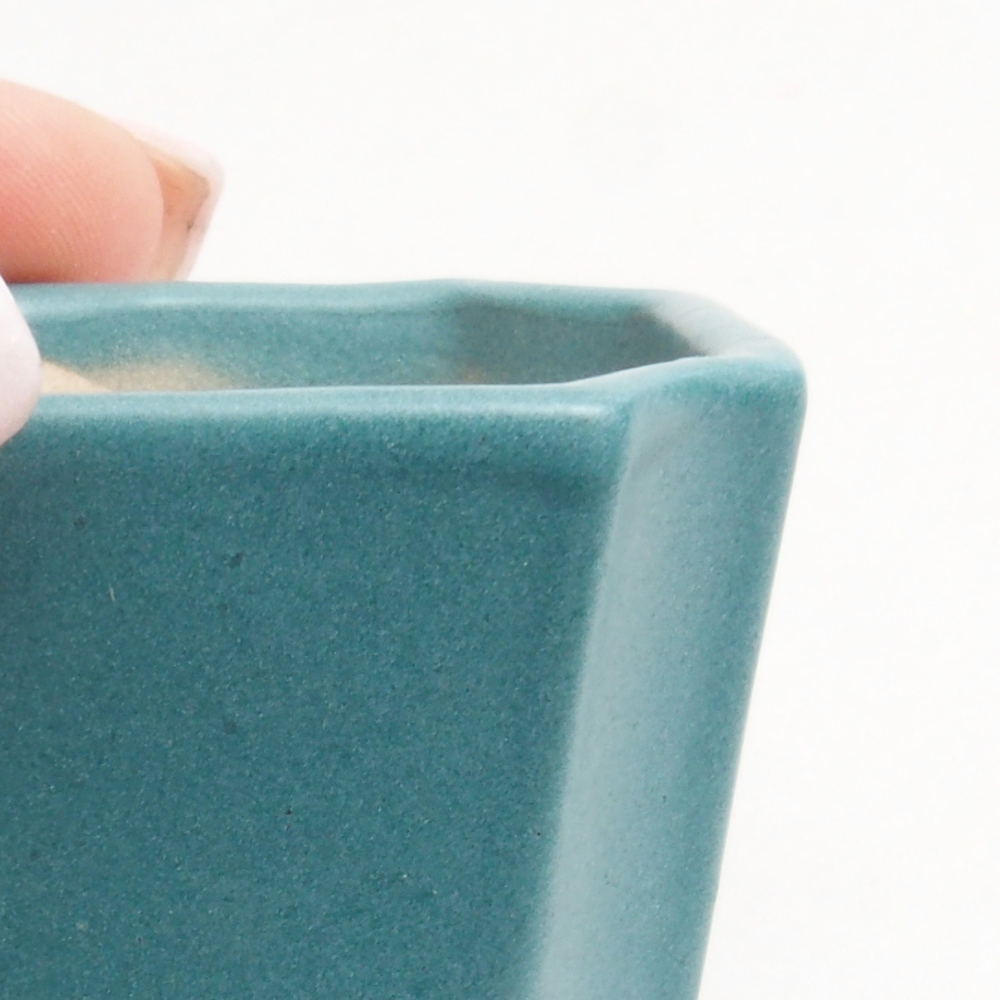 Ceramic bonsai bowl 4 x 4 x 4 cm, color blue