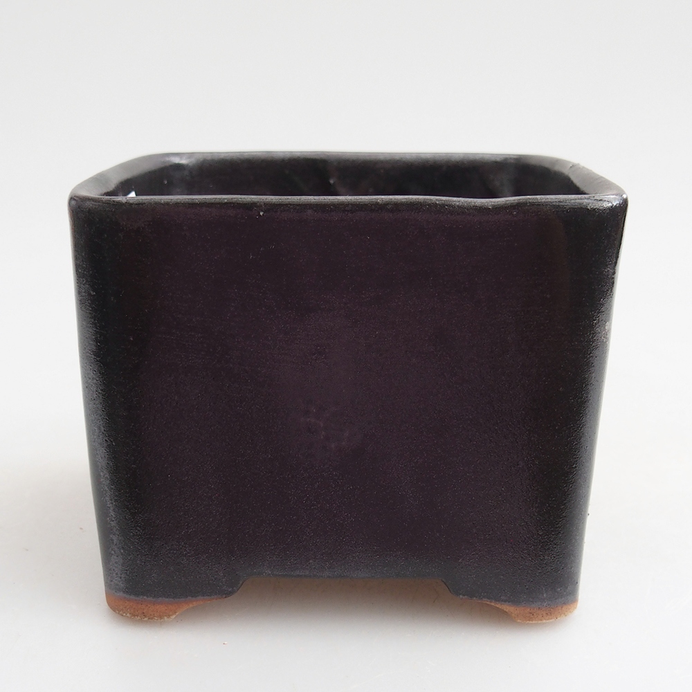 Ceramic bonsai bowl 10 x 10 x 8 cm, green