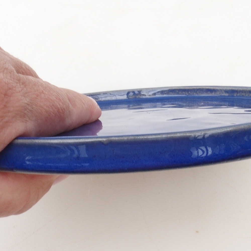 Bonsai bowl round D7-S - 16 x 16 x 1 cm - blue